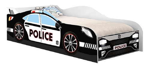 Cama Infantil Carrinho - Carro Policia C/ Colchão Ortobom