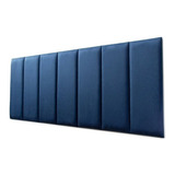 Cabeceira Adesiva Estofada 2,40m (12 Placas Modulada 20x60) Cor Suede Azul