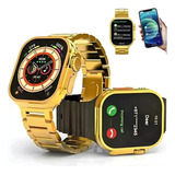 Smartwatch Feminino Dourado Luxo Troca Pulseira Chamada Foto