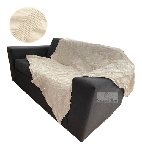 Manta Cubre Sillón, Pie De Cama 180x145cm Nido Abeja Waffle