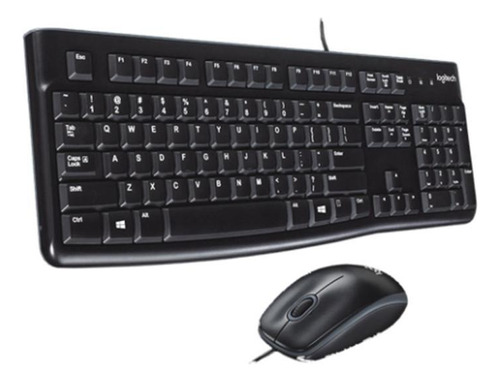 Kit Teclado E Mouse Usb Logitech Mk120 Com Fio