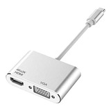 Usb Type C To Hdmi Vga Adapter Video Cable For Usb-c Convert
