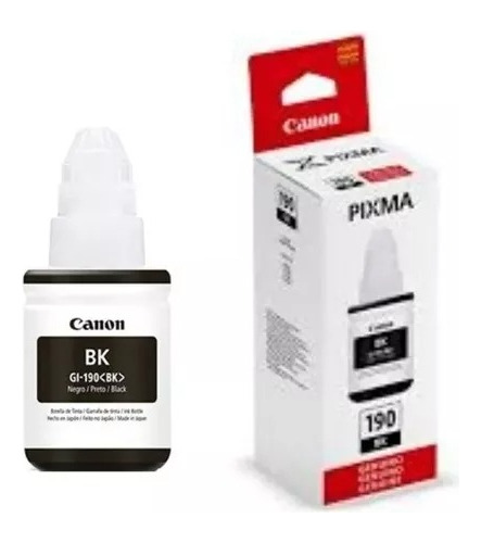 Tinta Canon 190 Black Original Sellada 135 Ml Gi-190 Bk