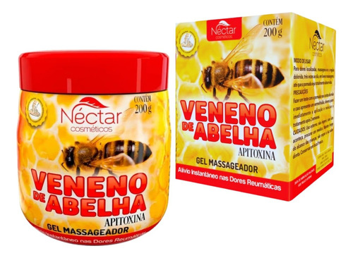 36 Un Gel Massageador Veneno De Abelha Néctar 200g - Revenda