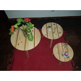 Set Mesa Ratona Estilo Nórdico Bicolor X3