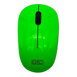 Mouse Inalambrico Optico Usb Gtc Economico 1200 Dpi Color Verde
