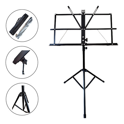 Pedestal De Partitura Para Igrejas Músicos Maestro Com Bag