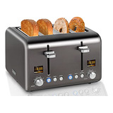 Seedeem Toaster 4 Slice, Tostador De Pan De Acero Inoxidable