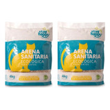 Pack 2 Arena Ecológica Sanitaria 4kg Gato Hamster Cuy Conejo