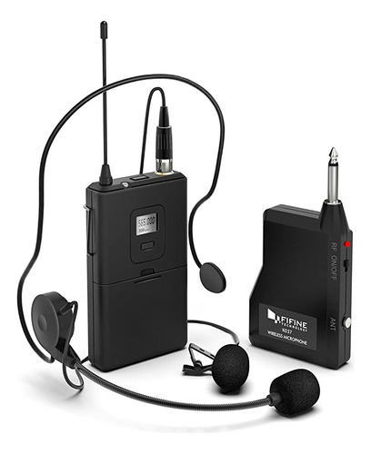 Fifine K037b - Sistema De Micrófono Inalámbrico Con Auric.