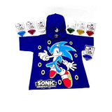 Kit Camiseta Sonic Infantil + Boné Sonic + 7 Esmeralda Caos