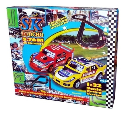 Pista Tipo Scalextric 5,76m Longitud Autos Tc 1:32 Sk 97004