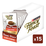 Pack X15 Alimento Húmedo Fancy Feast Demi Glace Carne 85g