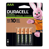 Pilha Aaa Duracell Rechargeable Dx2400 Cilíndrica 4 Unidades