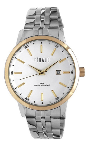 Reloj Feraud Hombre Acero Combinado Dorado 50mts F5575gsld