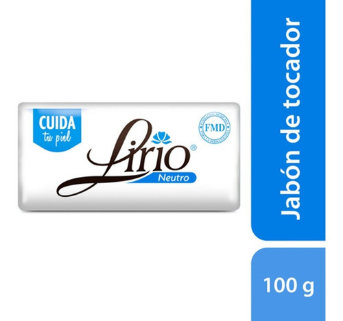 Jabón De Tocador En Barra Lirio® Neutro, 1 Pza, 100 G