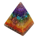 Pirámide 7 Chakras Piedra Natural Orgonita Mano Ojo Turco