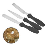 Set De Espatulas Para Reposteria Tortas Acero Inoxidable X 3