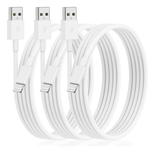 3pack Certificado Mfi] Cable De Carga Largo Para iPhone Cabl