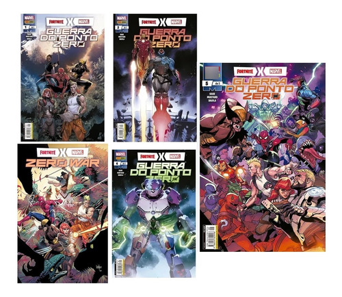 Fortnite X Marvel 5 Volumes Hq Editora Panin