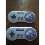 2 Controles Sem Fio Compatível Super Nintendo Snes Mini E Pc