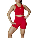 Conjunto Deportivo Top Biker Mujer Aloo Yo Gaa Liso Unitalla