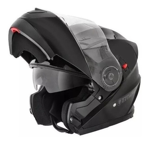 Casco Para Moto Rebatible Punto Extremo Xr650  Negro Brillo Talle S 