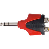 Adaptador Profesional 6.3mm A 2 Rca Socket Proel At250pro