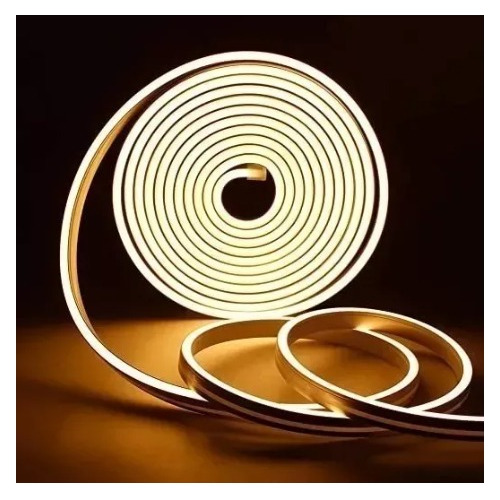 Cinta Neon Led Flexible 5m 12v Luz Blanco Calido - 3500k