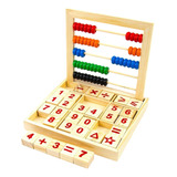 Juguete Ábaco Didáctico Matemática Bloques Madera Montessori