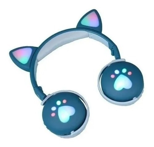 Diadema Inalámbrica Tipo Oreja De Gato Bluetooth + Cable