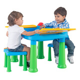 Mesa Infantil Biemme  Didactica Niño Con 2 Sillas Para Guardar Juguetes O Usar De Arenero O Usar Con Agua