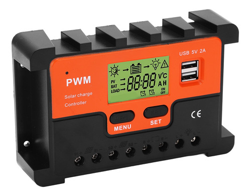 Controlador Solar Con Pantalla Lcd 60a Pwm Regulador De Carg