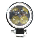 Faro 4 Led 12w Lupa Ojo De Angel Blanco Fija + Estrobo