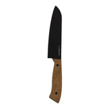 Cuchillo Cocina Acero/cerámica Con Mango De Madera 17.5cm 