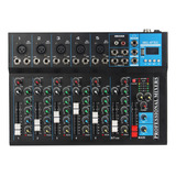 Mezclador De Audio Profesional 7 Canales Usb Bluetooth48v