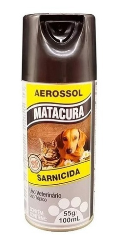 Sarnicida Matacura Aerossol Remedio Sarna Negra Canina 100ml