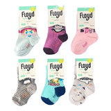 Medias Floyd Con Dibujos Estampadas Infantiles Bebe Pack X12