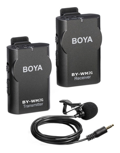 Micrófono De Solapa Boya By-wm2g Condensador Inalámbrico