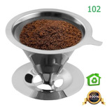 Coador Filtro De Café Chá Reutilizável Em Aço Inox Tam 102
