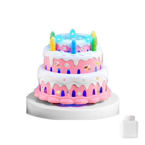 Pastel De Cumpleaños Con Burbujas Automático
