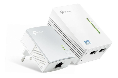 Kit Extensor Powerline Wifi Av600 300 Mbps Tp-link Color Blanco