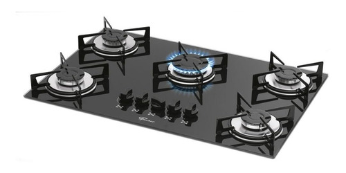 Cooktop A Gás Fischer 5q Com 5 Bocas Preto