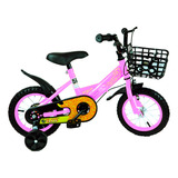 Bicicleta Infantil Menina Aro 16 Rosa Com Rodinhas Elite 