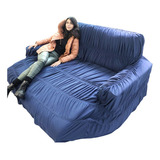 Capa Sofa 2 Lugares Retratil Coortável Lindo Caimento Cor Azul