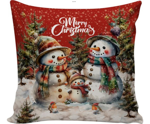 Capa Almofada Natal 40x40cm Boneco De Neve (9501003)