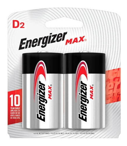 Pila Energizer D Max X 2 Unidades Energizer D
