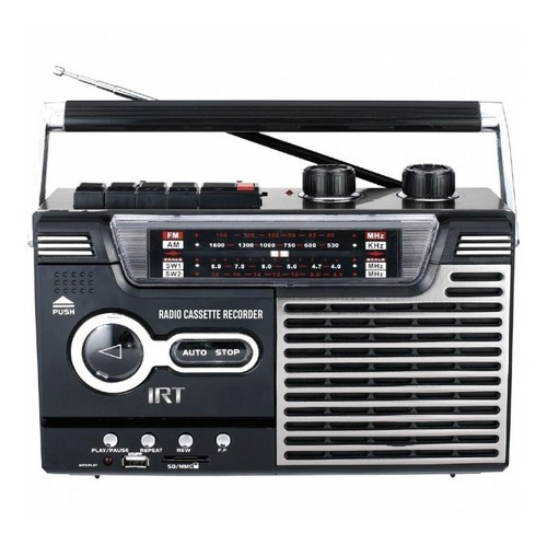 Radio Cassette Retro Irt Recargable Bluetooth Fm Am Usb Mp3