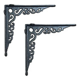 Escuadras Para Estantes - Jous Vintage Black Shelf Brackets 