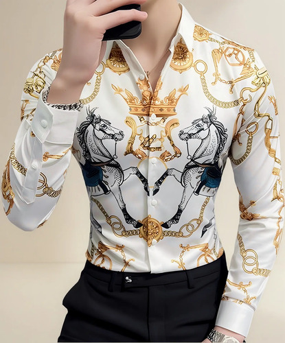 Camisa Imperial De Caballos Lujosa